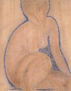 Crouched Nude (mk39) Amedeo Modigliani